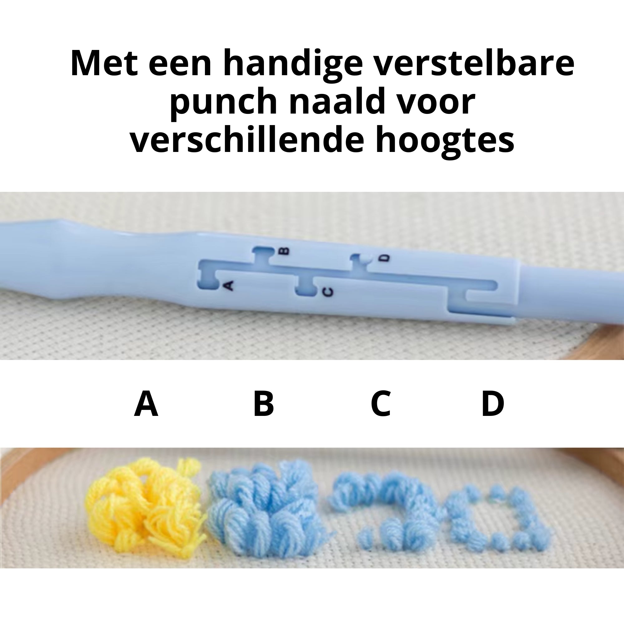 Punch needle pakket groen