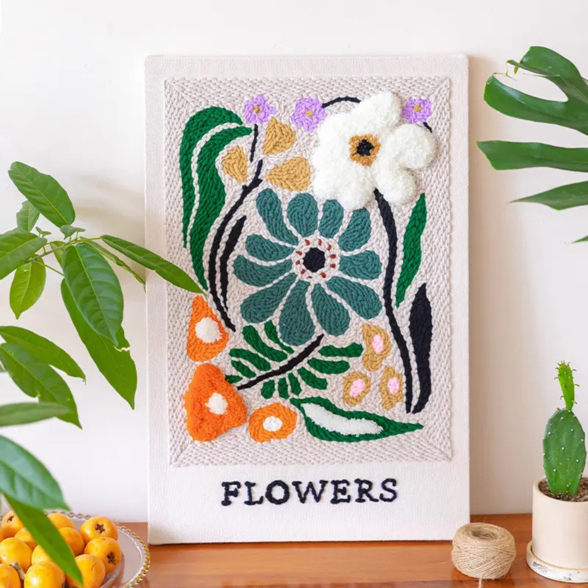 Punch needle schilderij