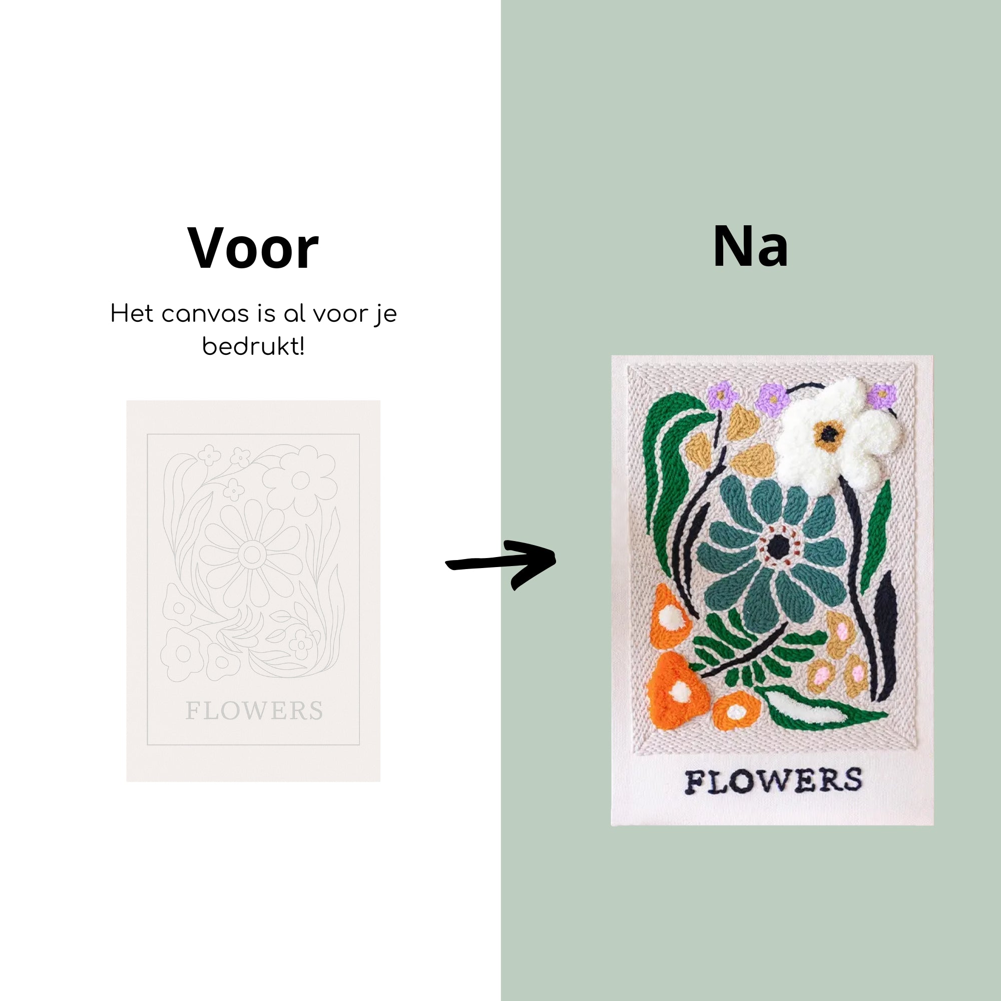 Punch needle schilderij