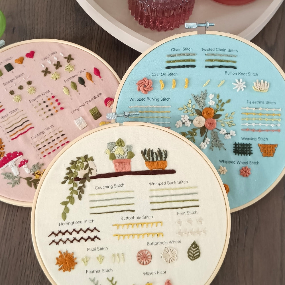 Borduurpakket voor beginners - Leer 30 verschillende steken