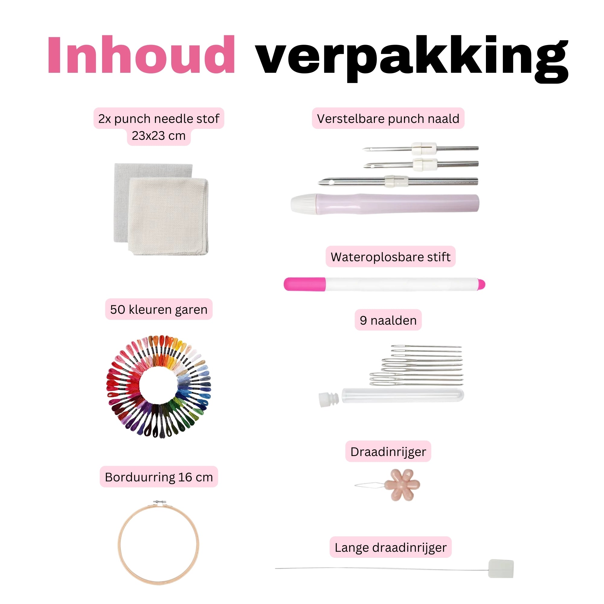 Crafsly punch needle borduurpakket