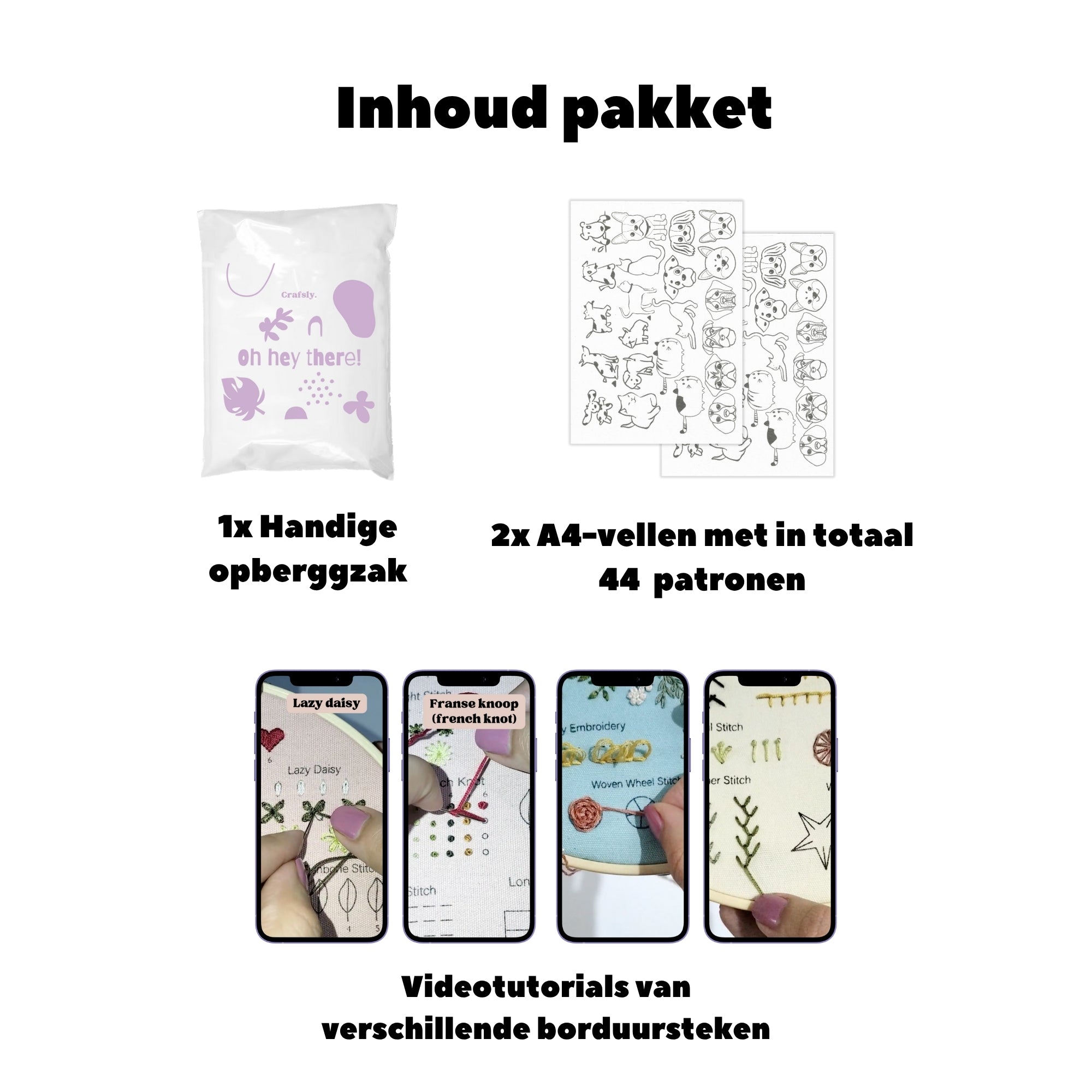 Oplosbare borduurpatronen honden & katten