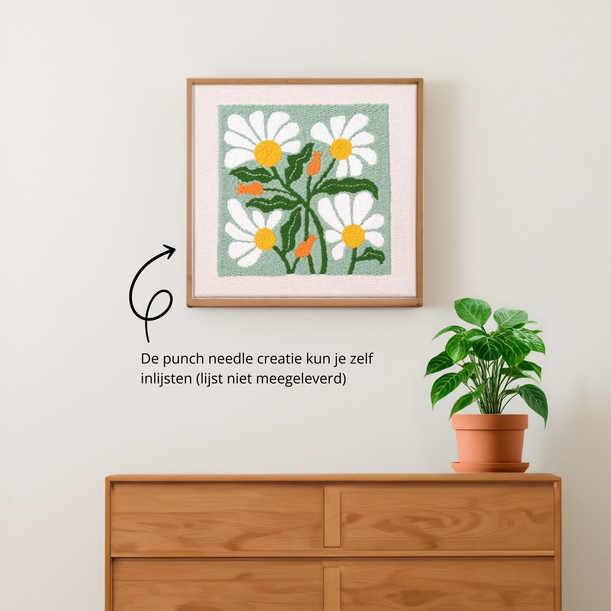 Punch needle pakket groen