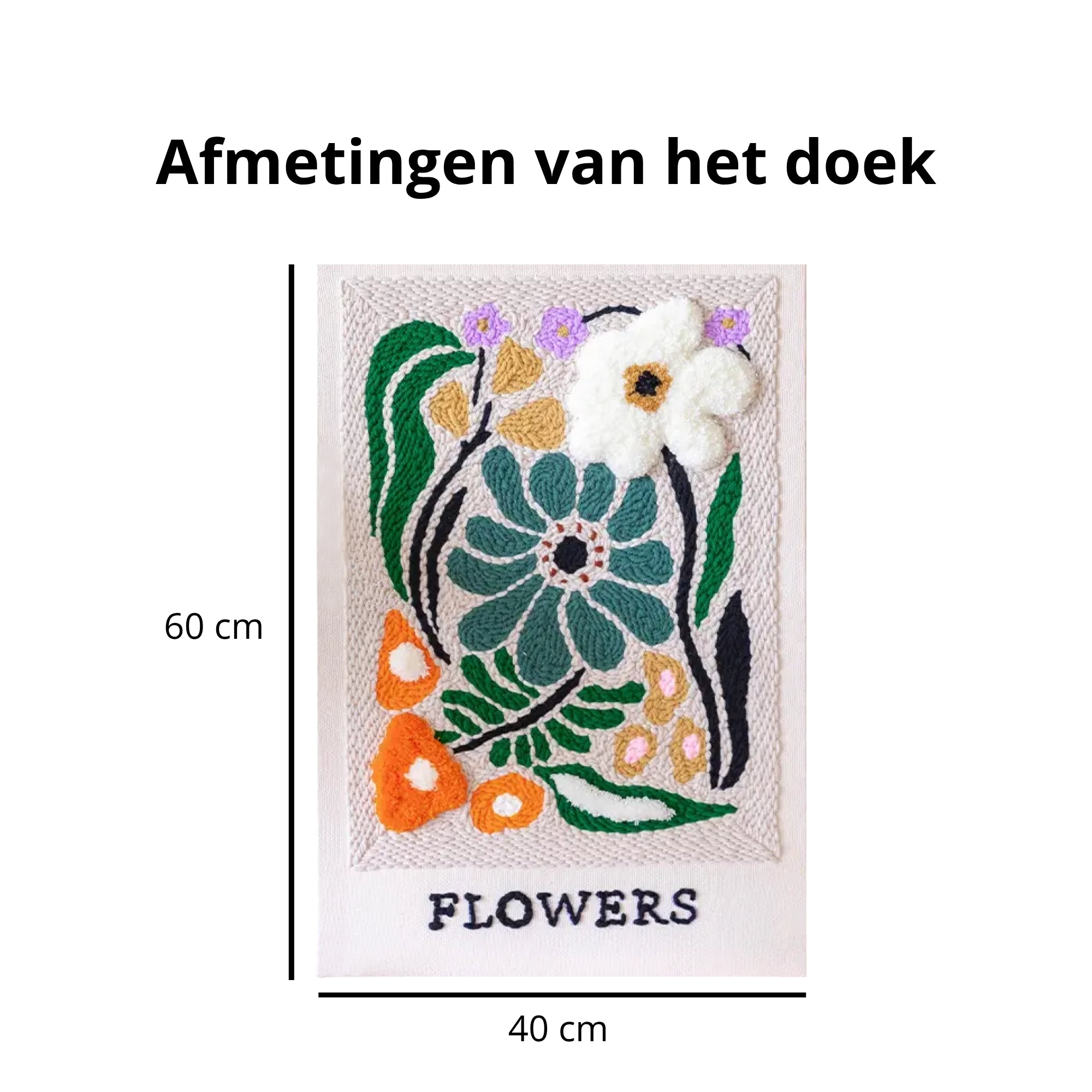 Punch needle schilderij