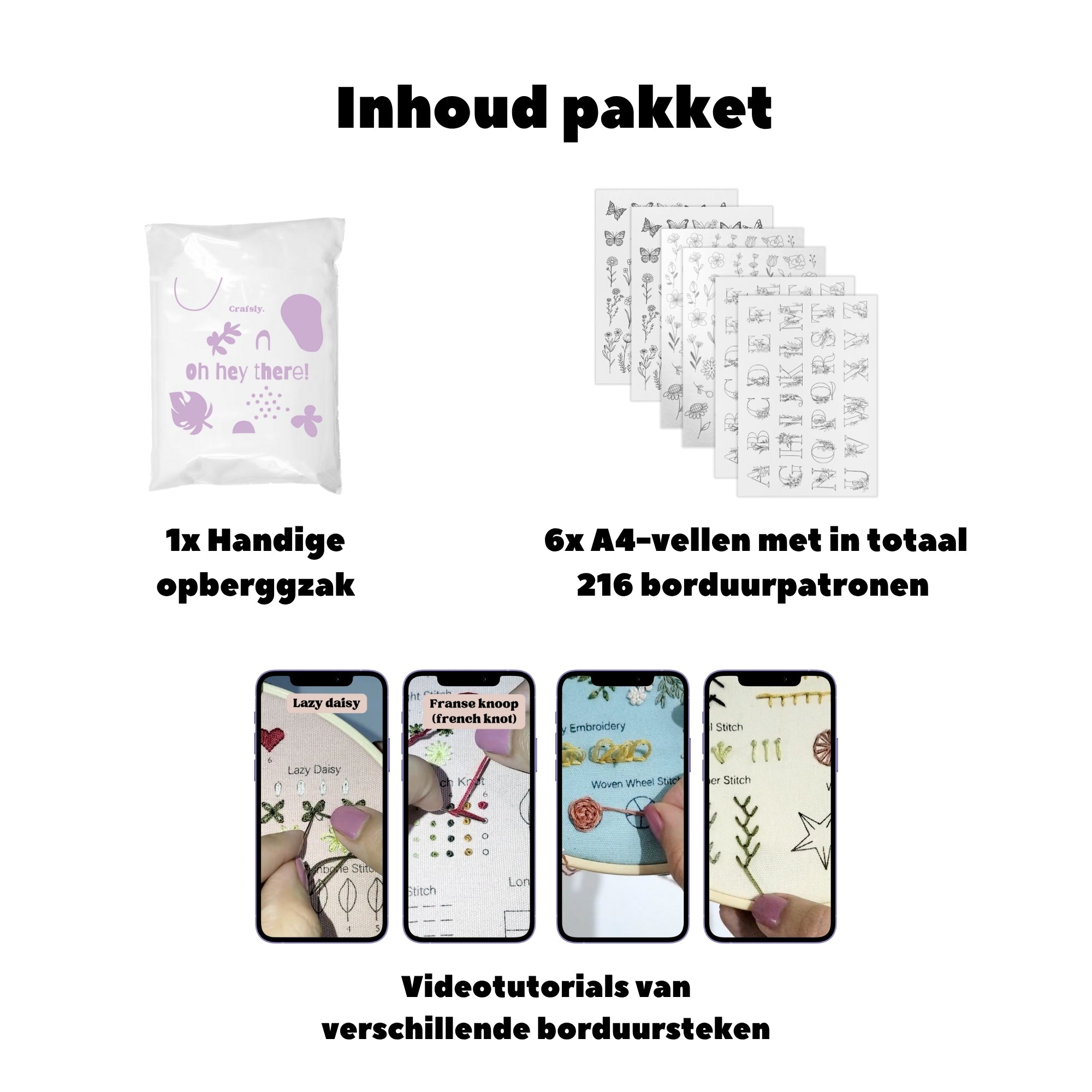 Oplosbare borduurpatronen bundel