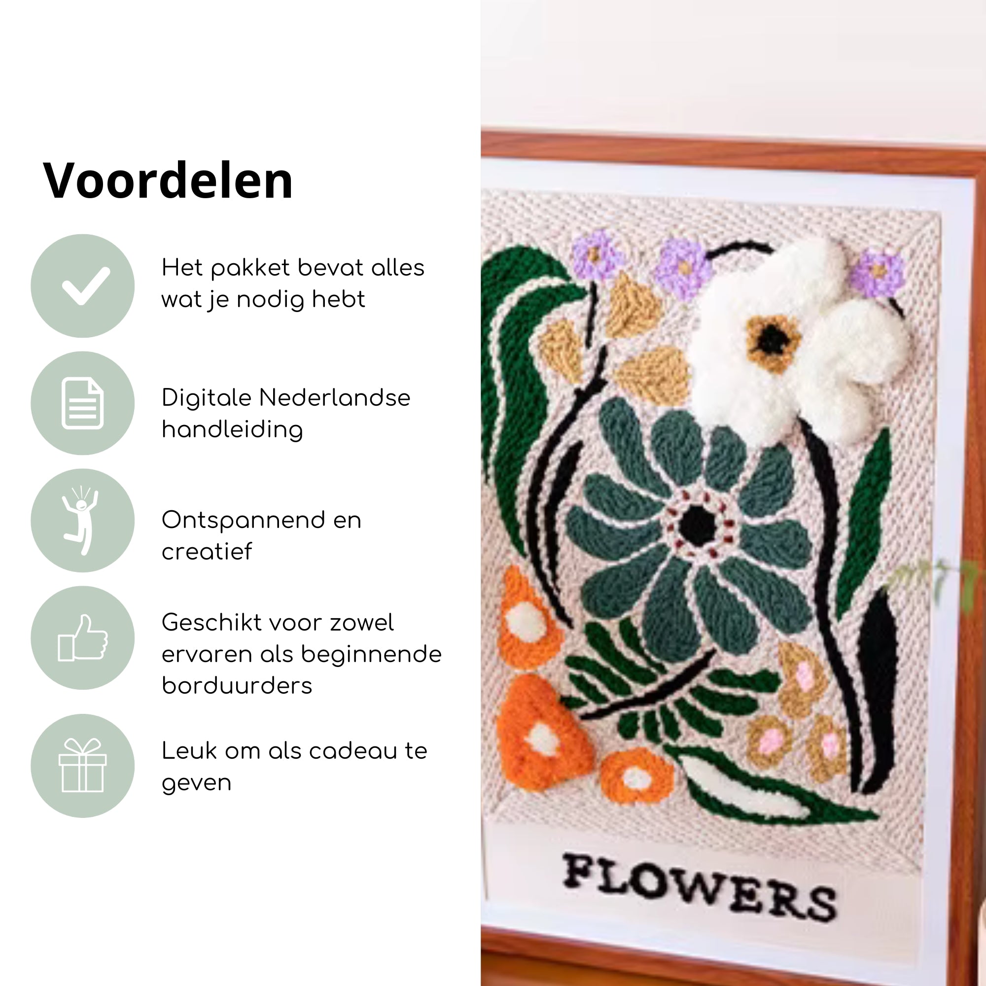 Punch needle schilderij