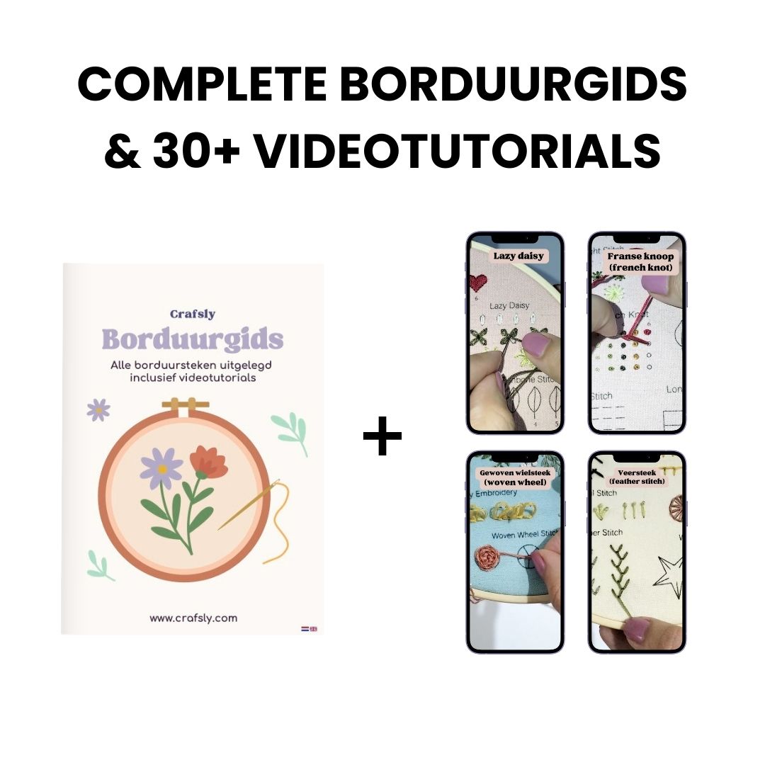 Borduurpakket voor beginners - Leer 30 verschillende steken