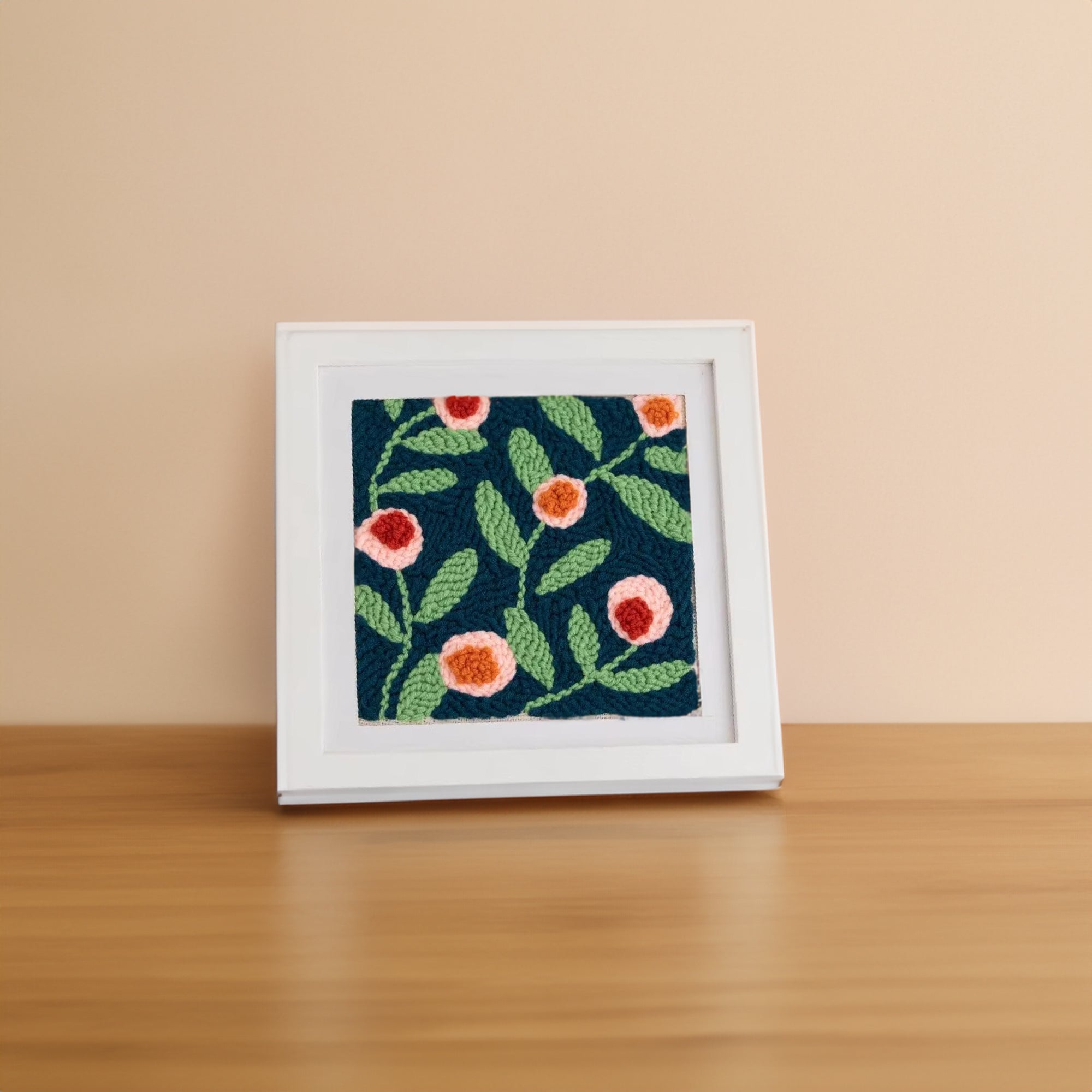 Punch Needle Pakket Blauw Canvas